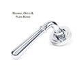 Newbury Polished Chrome Lever on Covered Rose