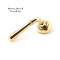 Newbury Aged Brass Lever on Covered Rose