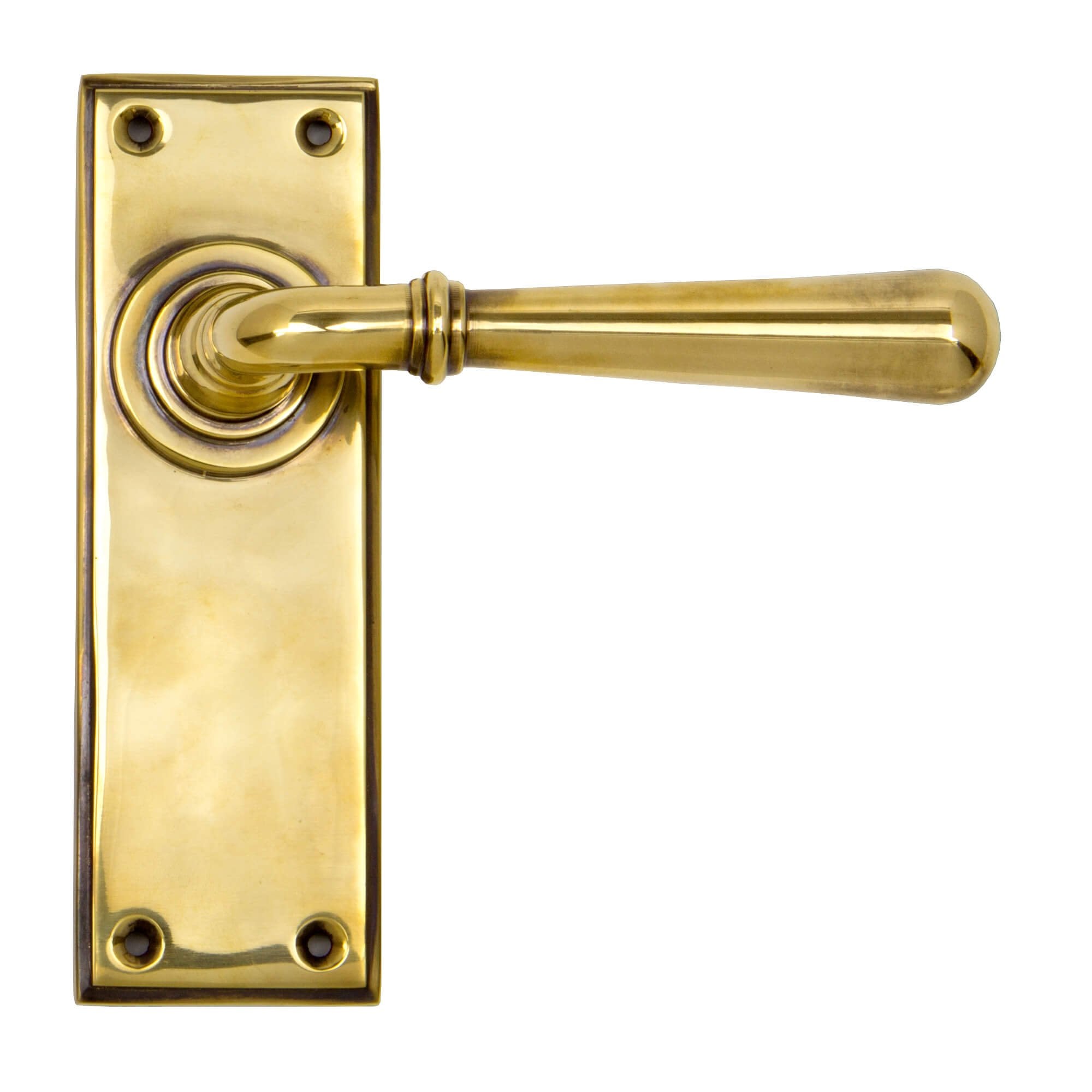 Newbury Lever Handles Aged Brass