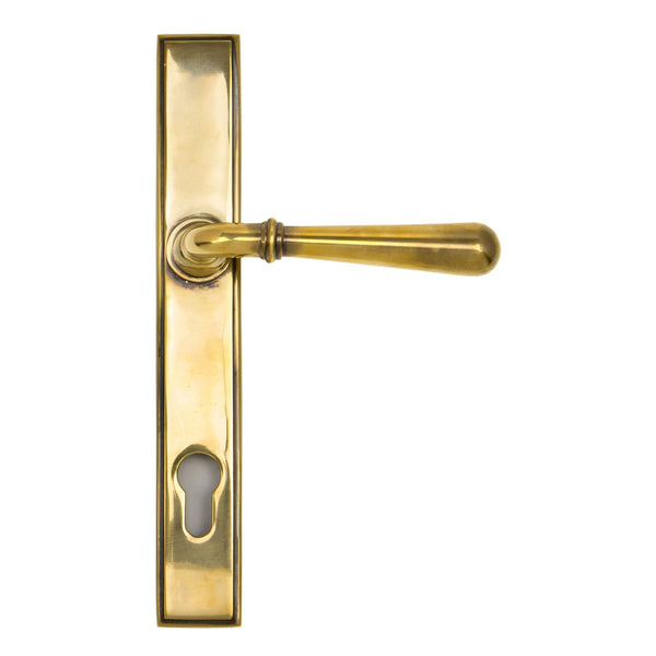 Newbury Aged Brass Espagnolette Lock Set
