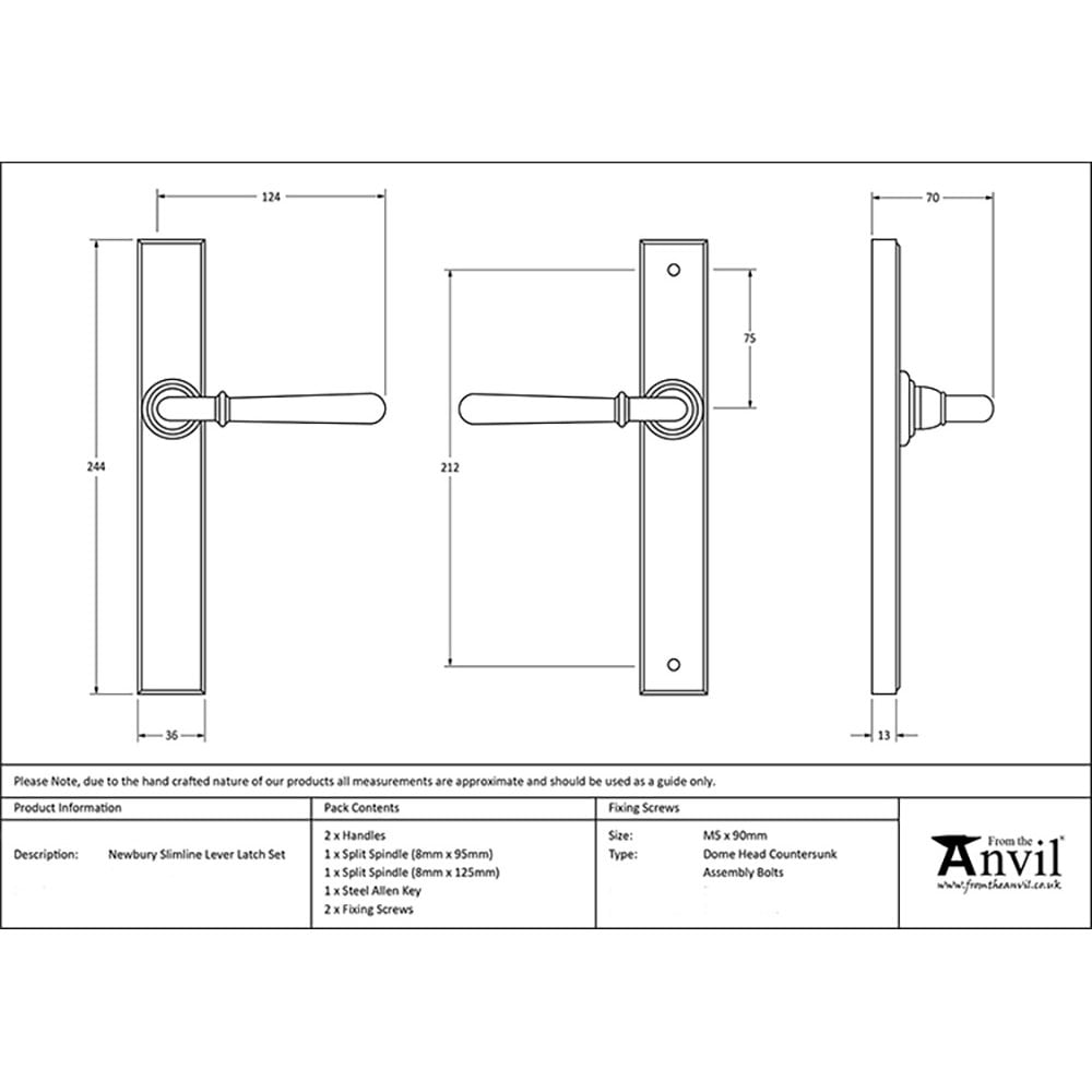 Newbury Aged Brass Espagnolette Lock Set