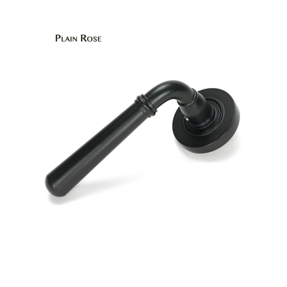 Newbury Matt Black Lever on Covered Rose