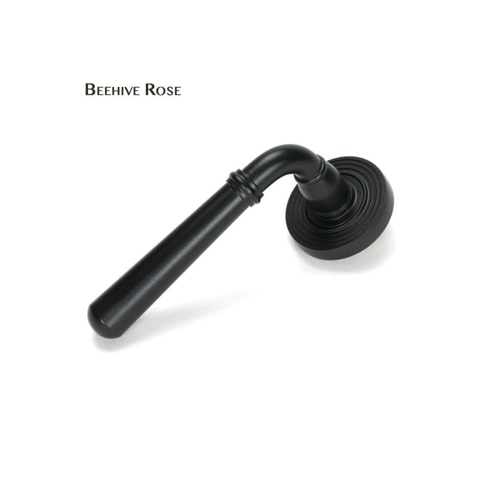 Newbury Matt Black Lever on Covered Rose