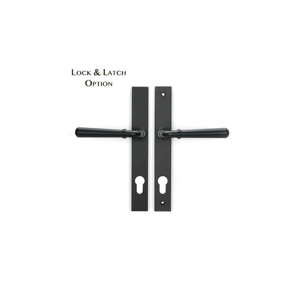 Newbury Matt Black Slimline Espagnolette Set