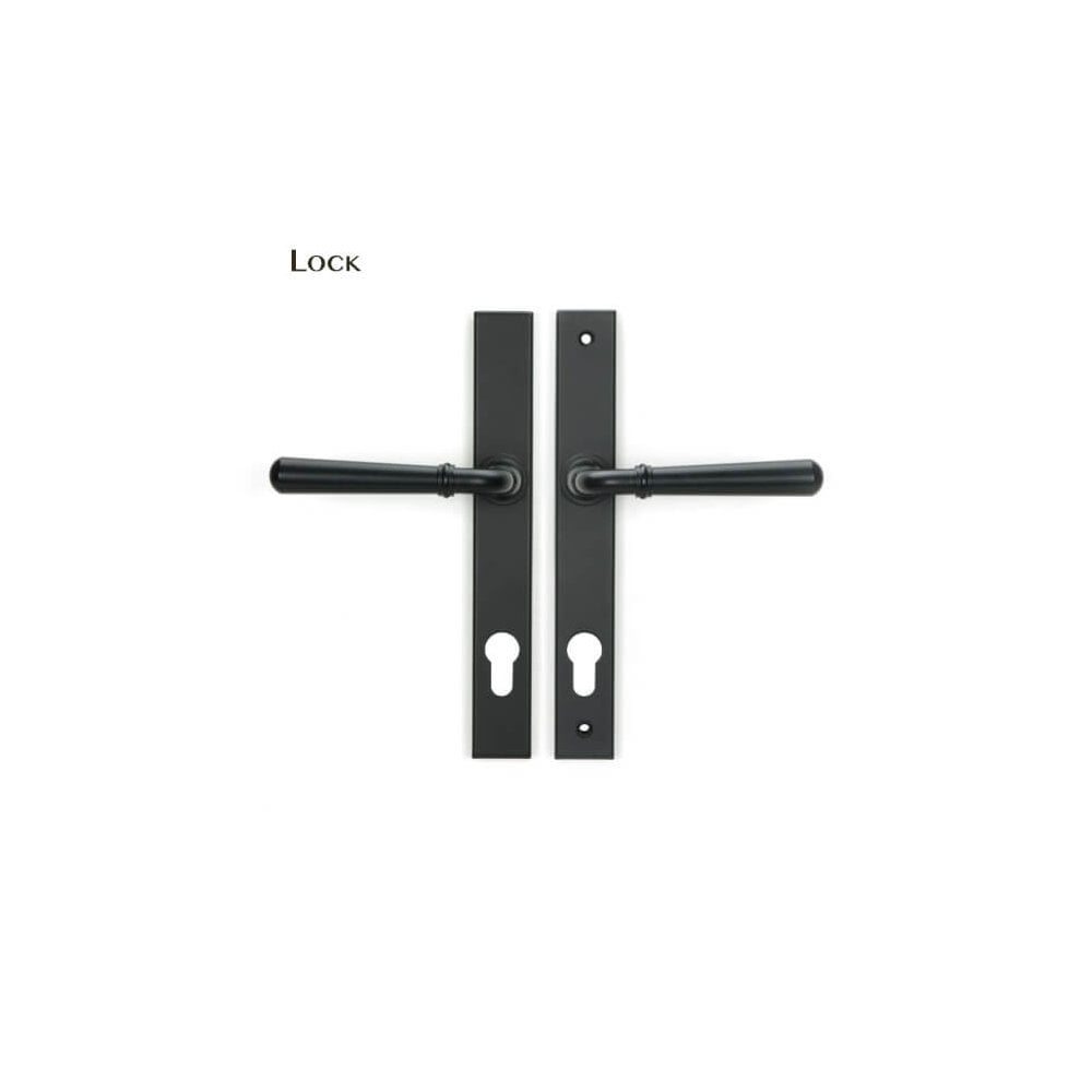 Newbury Matt Black Slimline Espagnolette Set