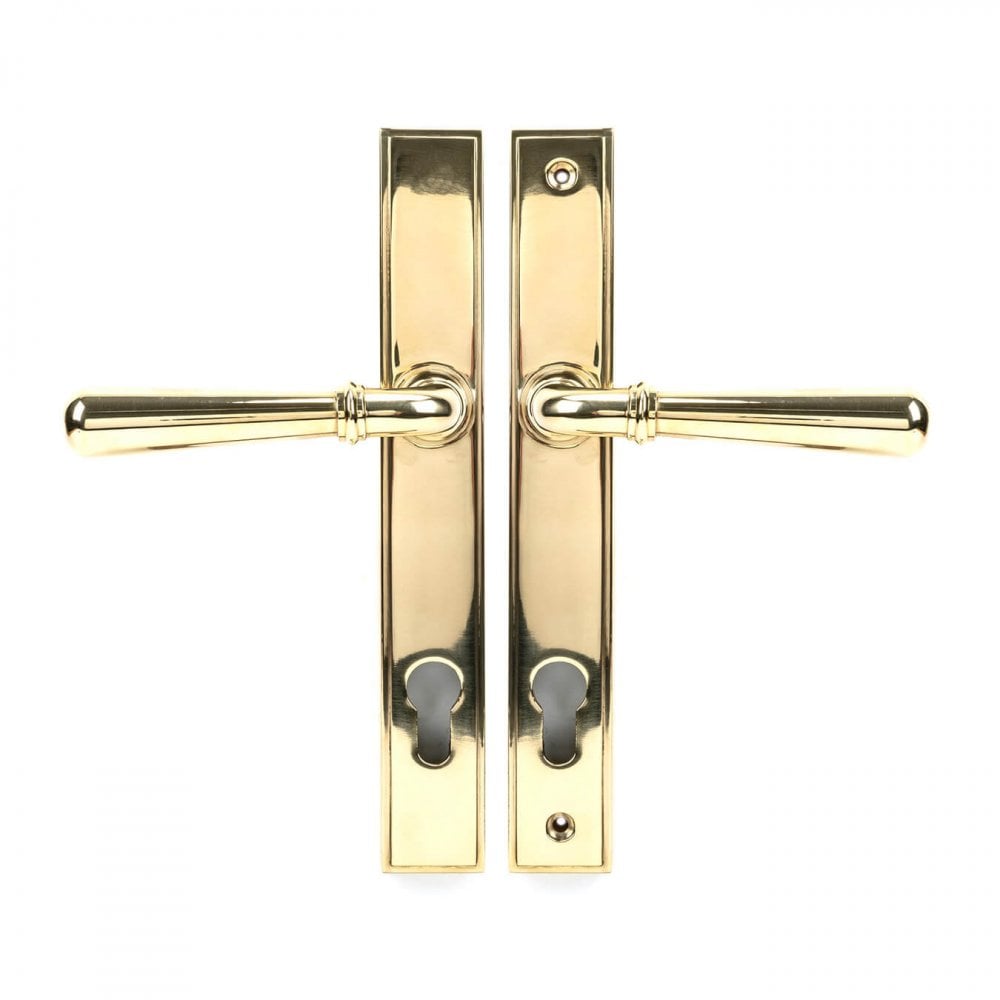 Newbury Polished Brass Espagnolette Lock Set