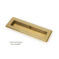 Aged Brass Art Deco Rectangular Sliding Door Pull