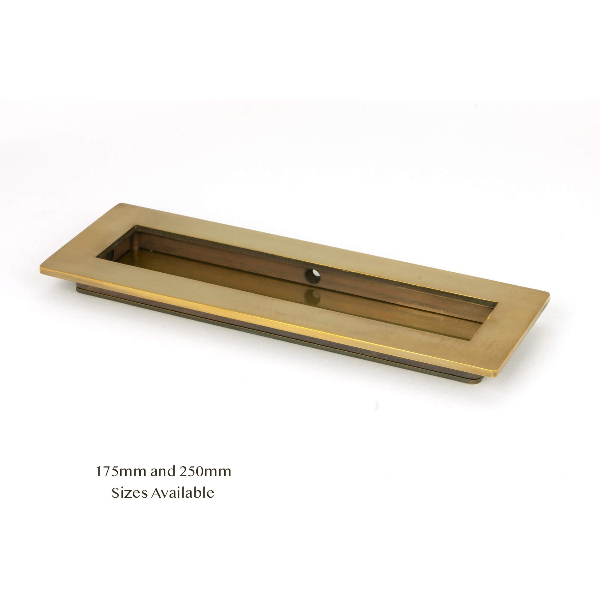 Aged Brass Plain Rectangular Sliding Door Pull