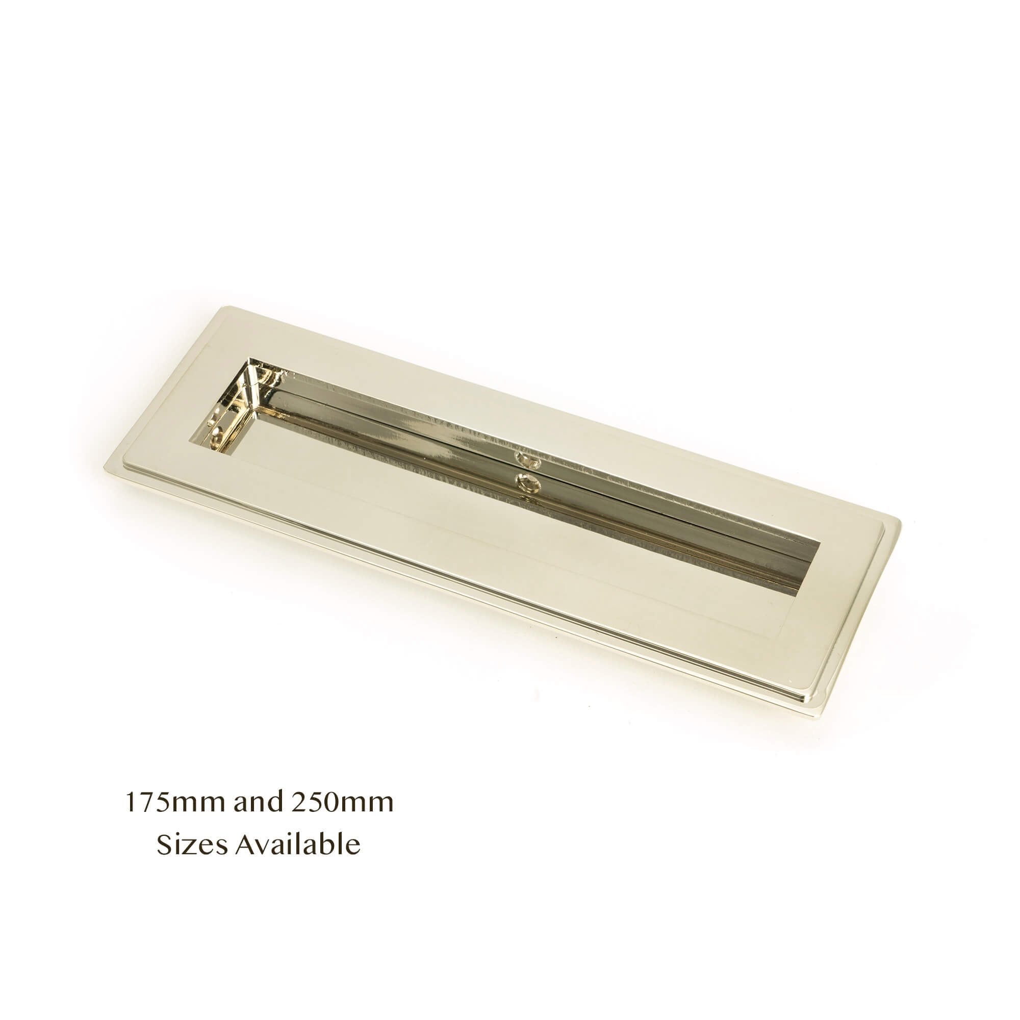 Polished Nickel Art Deco Rectangular Sliding Door Pull