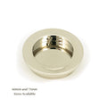Polished Nickel Plain Round Sliding Door Pull