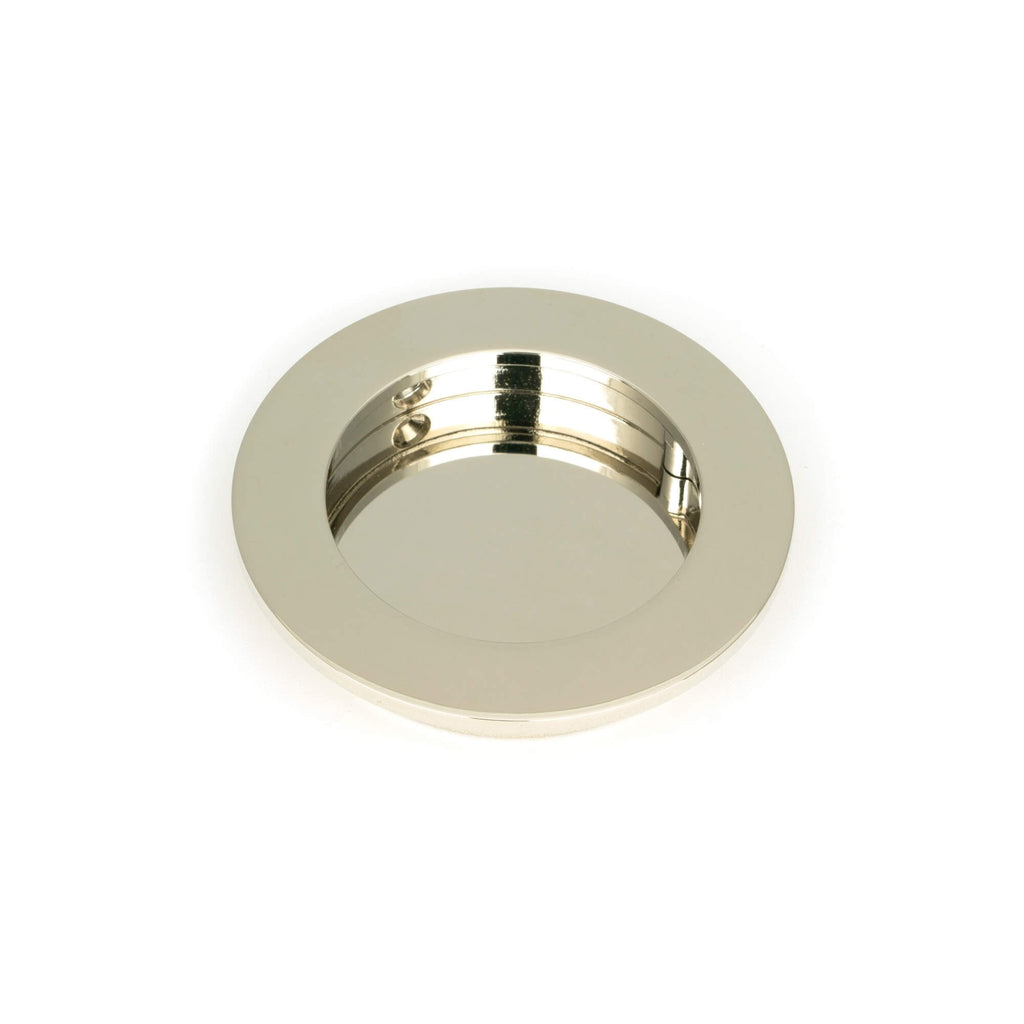 Polished Nickel Plain Round Sliding Door Pull