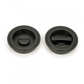 Aged Bronze Art Deco Round Sliding Door Pull - Privacy Set