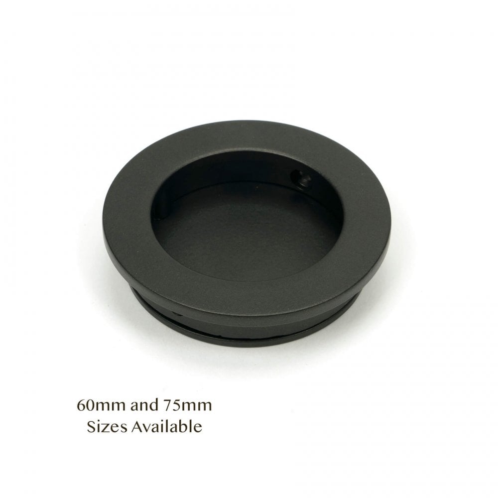 Aged Bronze Plain Round Sliding Door Pull