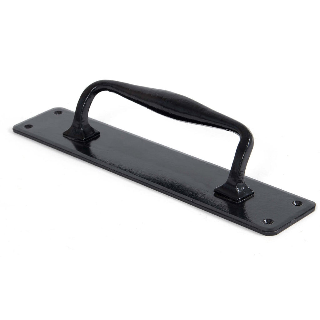 Black Pull Handle on Backplate