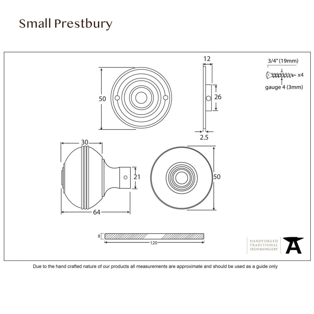 Aged Bronze Prestbury Door Knobs