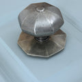 Octagonal Centre Door Knob - Black or Pewter