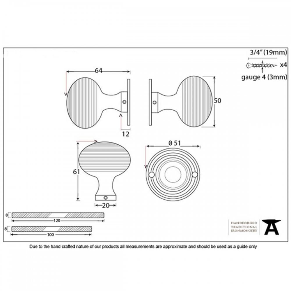 Polished Chrome Beehive Door Knobs