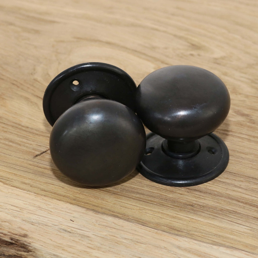 Aged Bronze Mushroom Door Knobs