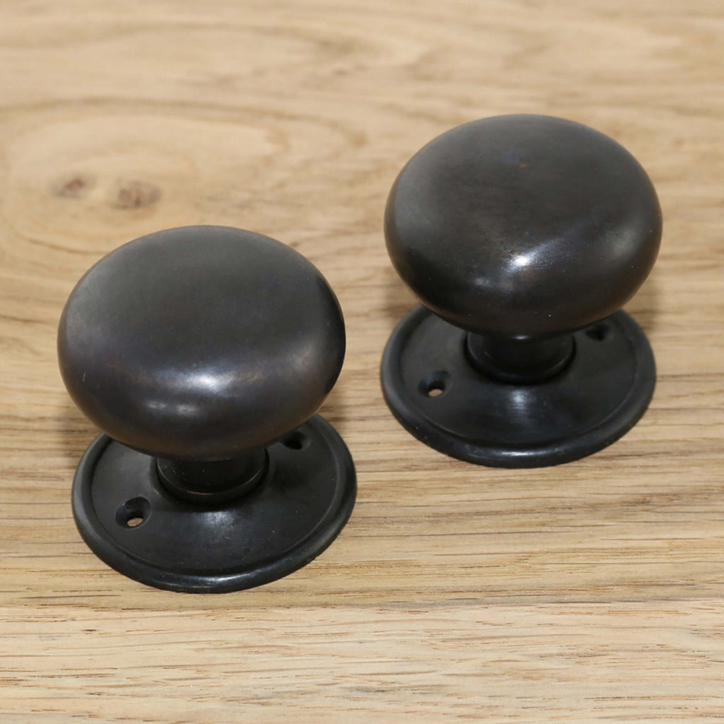 Aged Bronze Mushroom Door Knobs