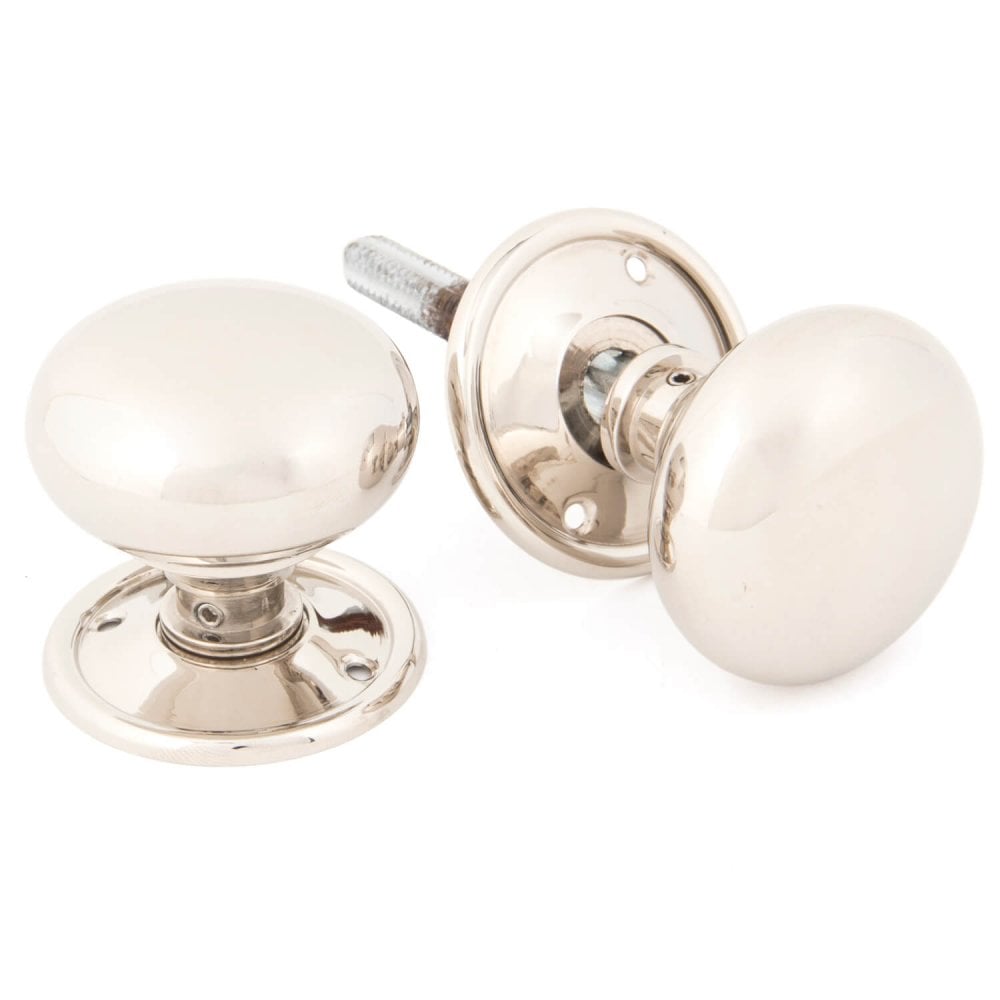 Polished Nickel Mushroom Door Knobs