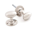 Nickel Oval Mortice or Rim Knob Set