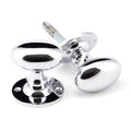 Chrome Oval Mortice or Rim Knob Set
