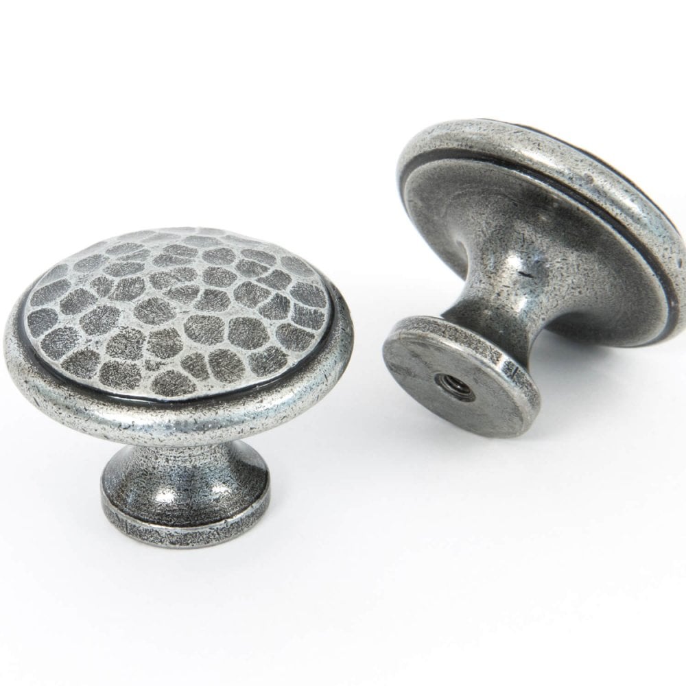 Pewter Beaten Cupboard Knobs