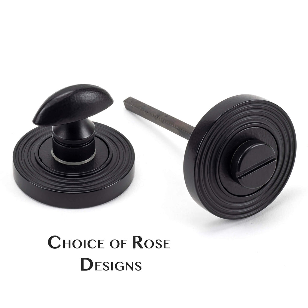 Matt Black Round Thumbturn Set