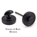Matt Black Round Thumbturn Set