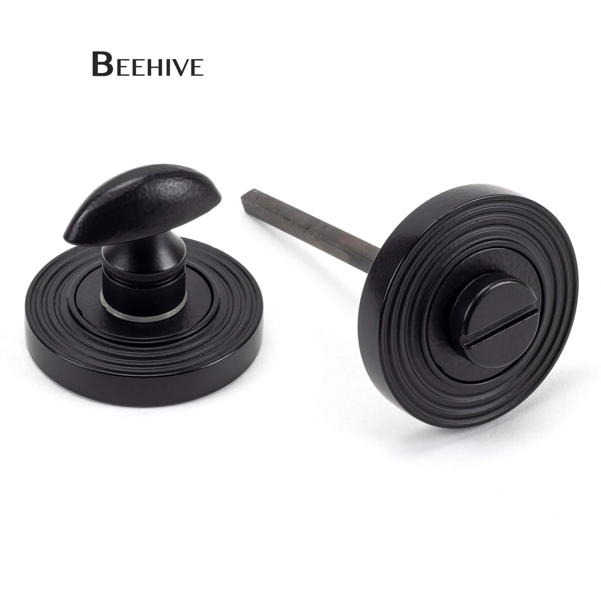 Matt Black Round Thumbturn Set