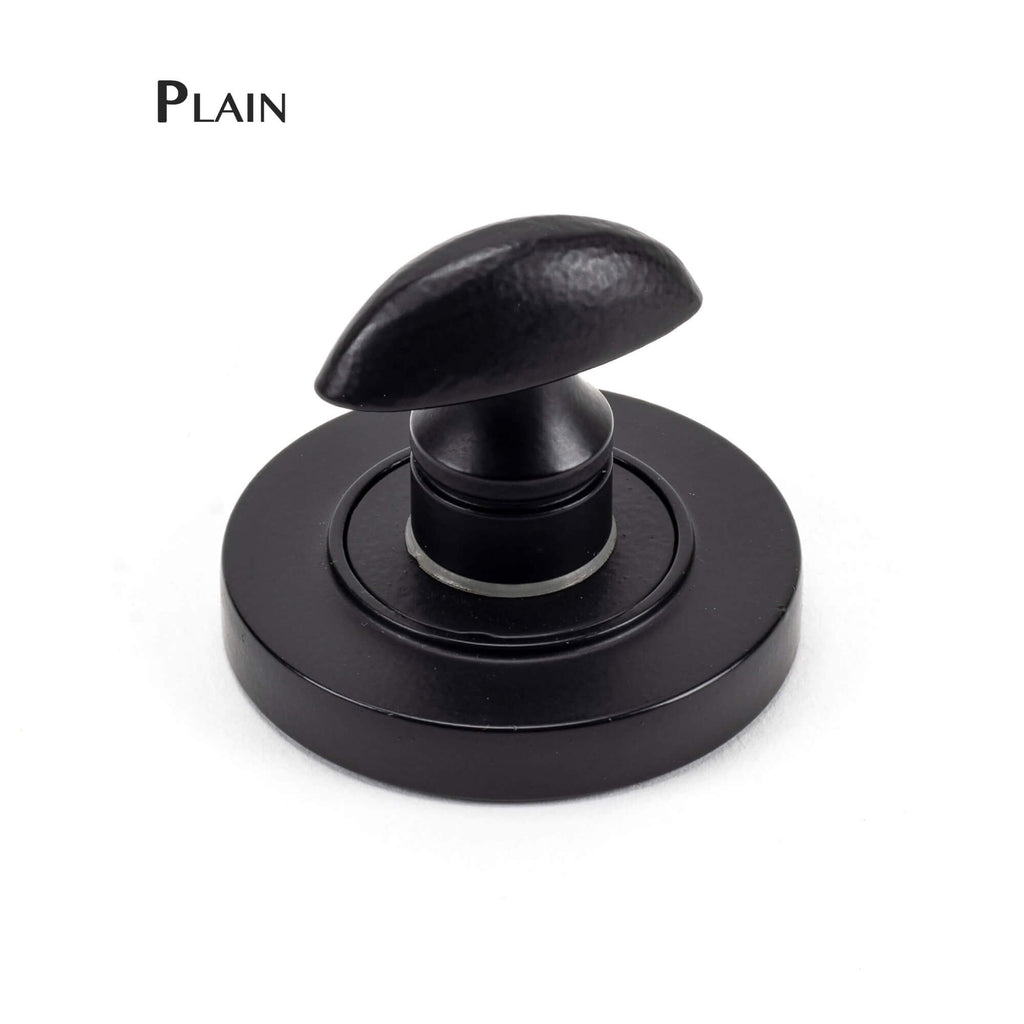 Matt Black Round Thumbturn Set
