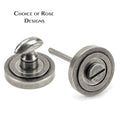 Pewter Concealed Round Thumbturn Set