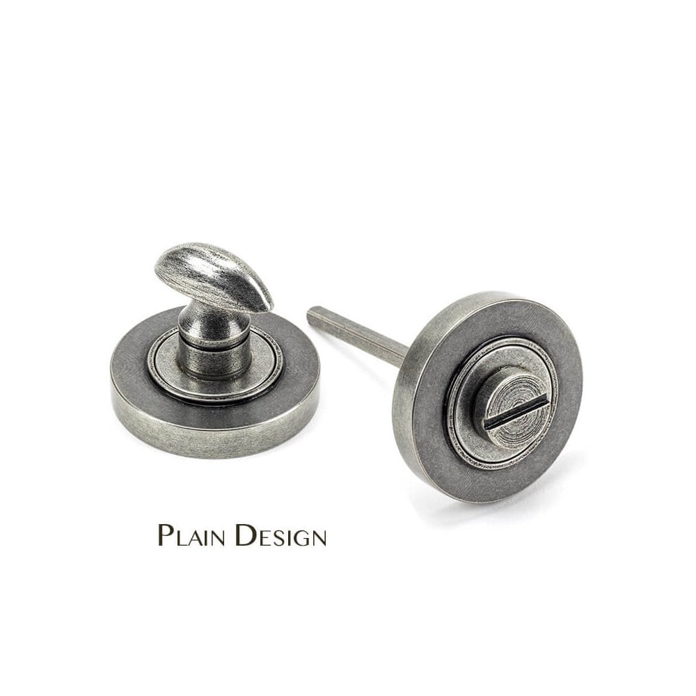 Pewter Concealed Round Thumbturn Set