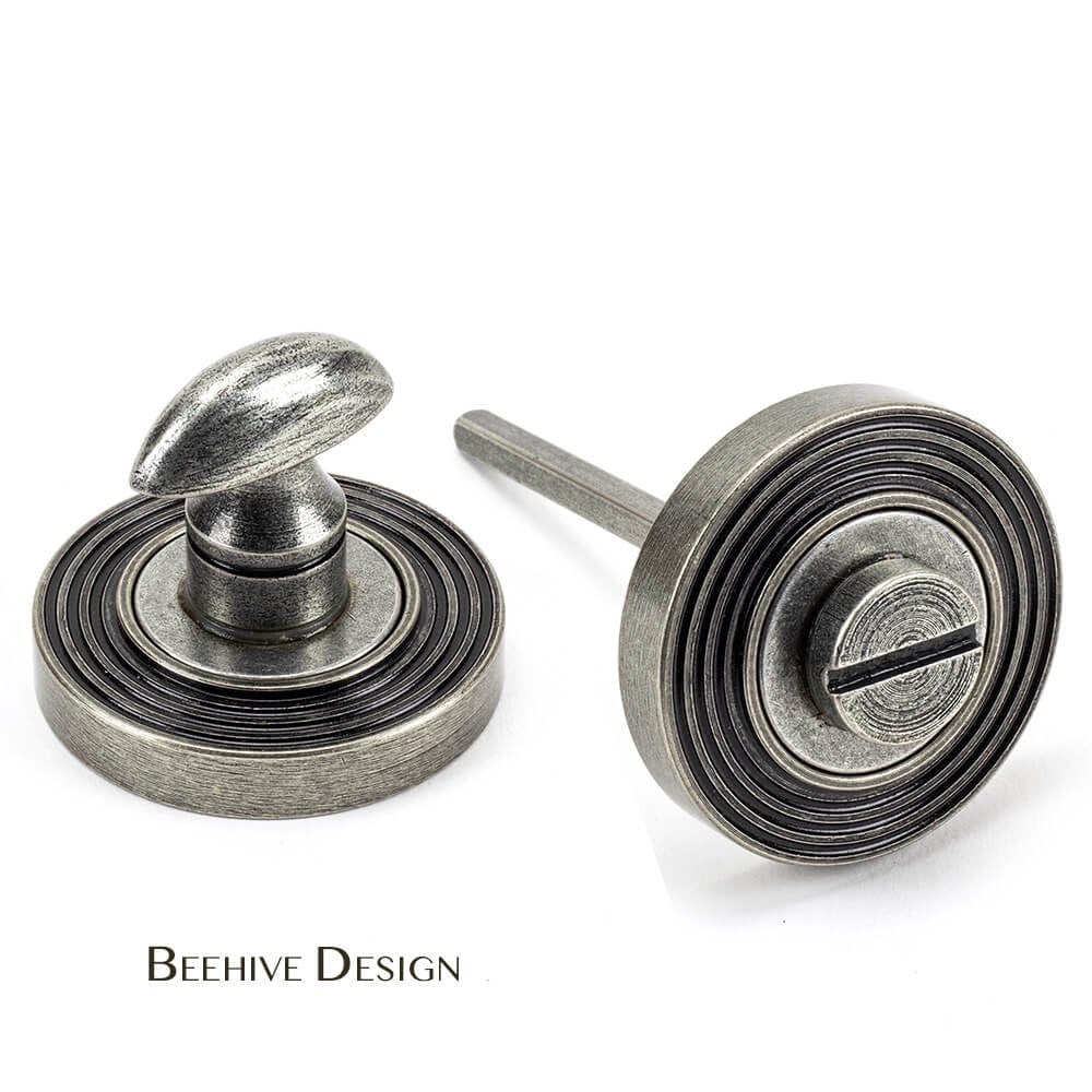 Pewter Concealed Round Thumbturn Set
