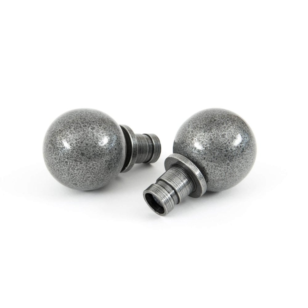 Pewter Ball Curtain Finials