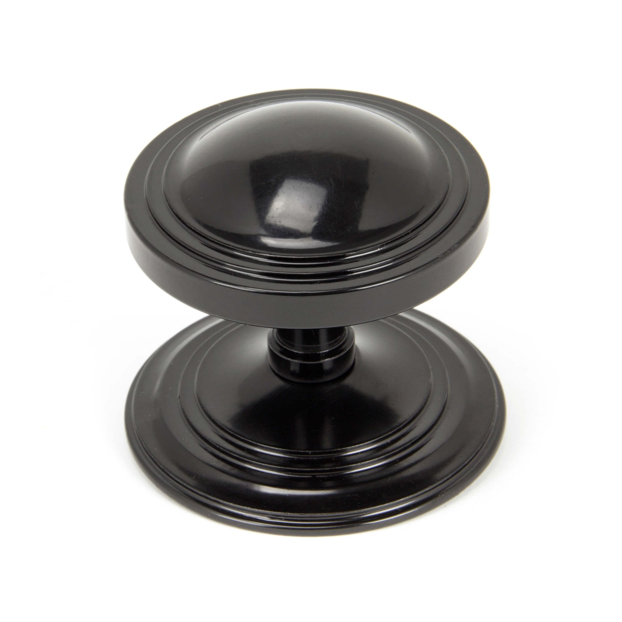 Deco Centre Door Knob Black