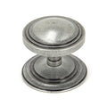 Deco Centre Door Knob Pewter