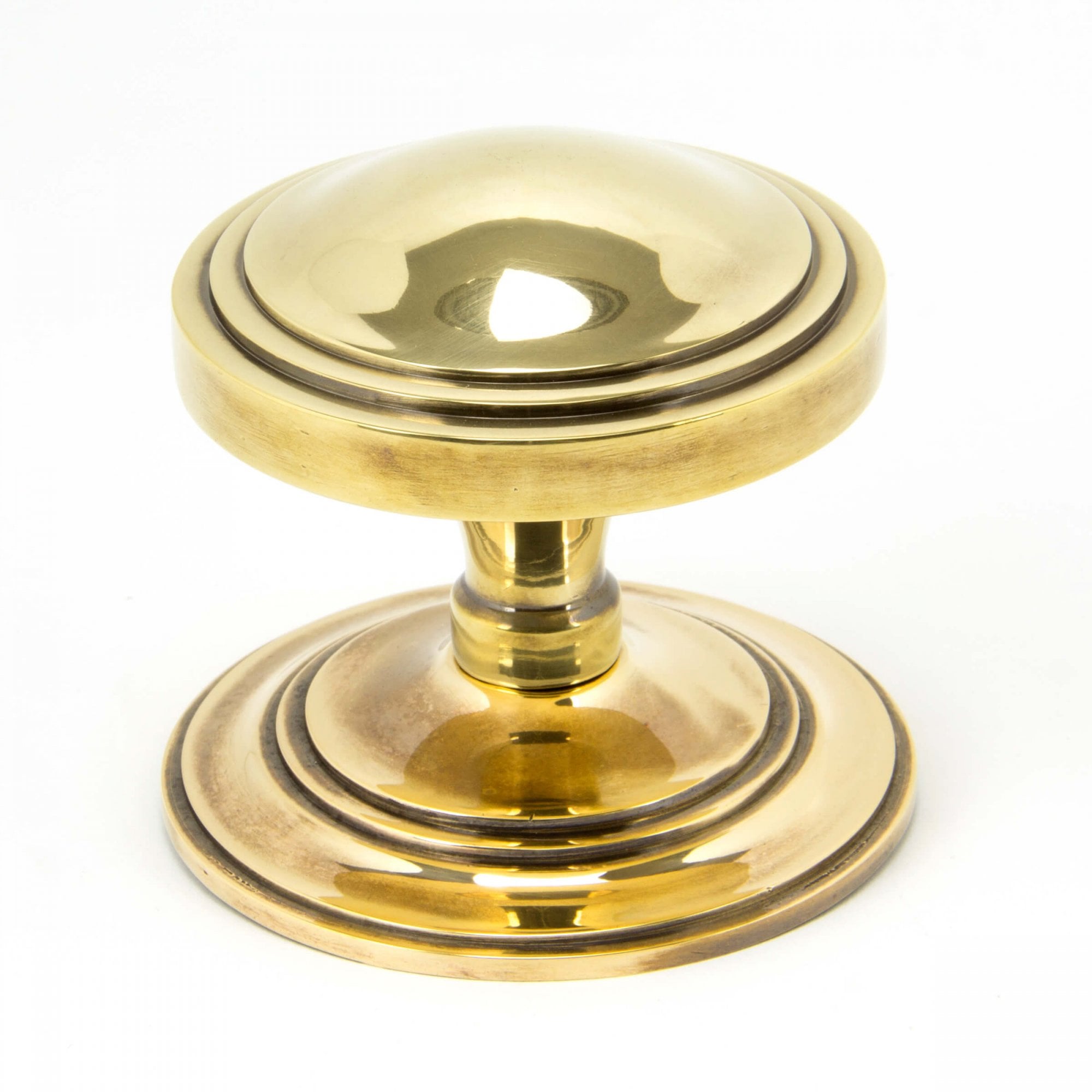 Aged Brass Deco Centre Door Knob