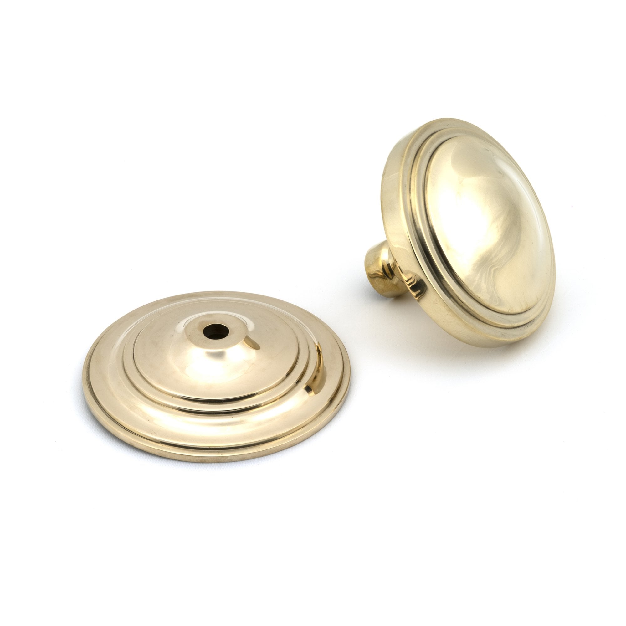 Polished Brass Art Deco Centre Knob