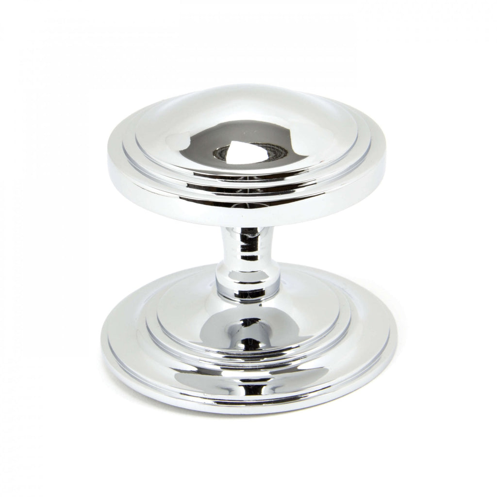 Polished Chrome Deco Centre Door Knob