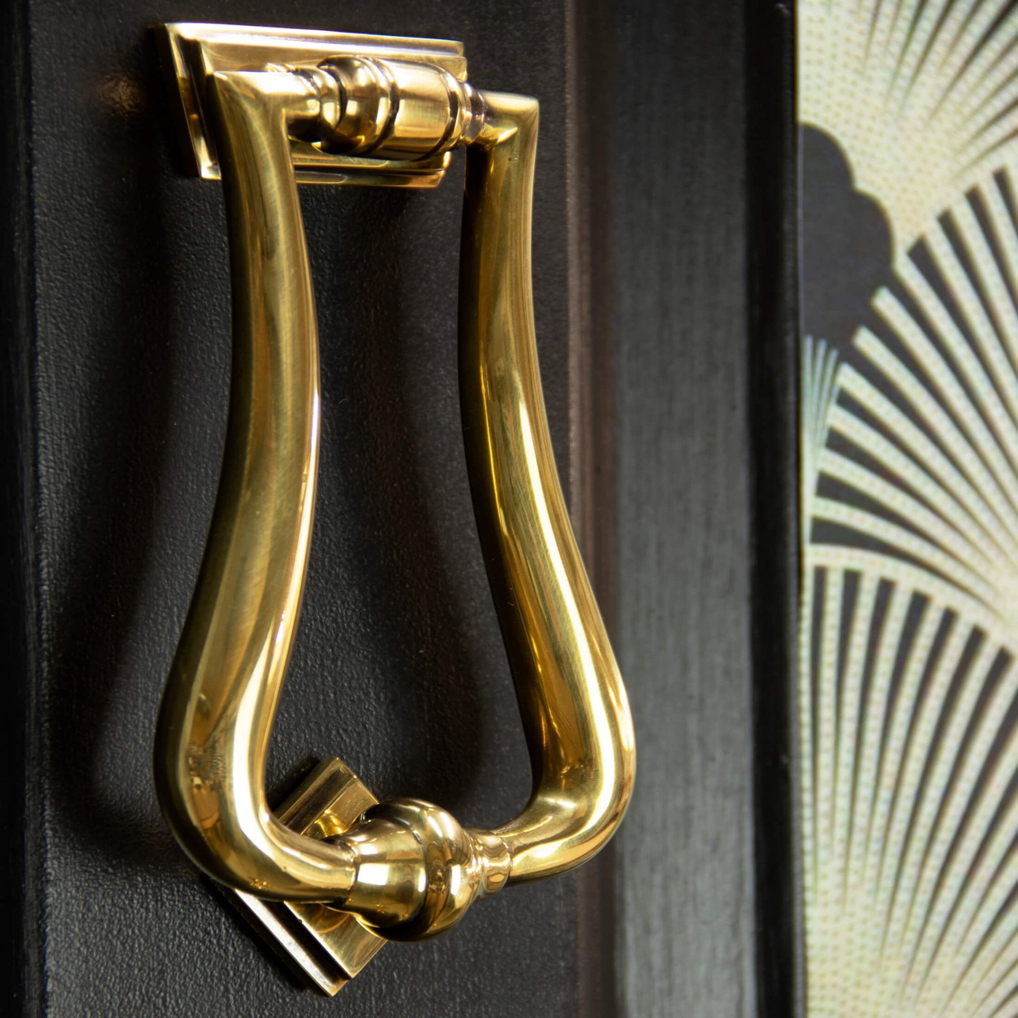 Aged Brass Deco Door Knocker