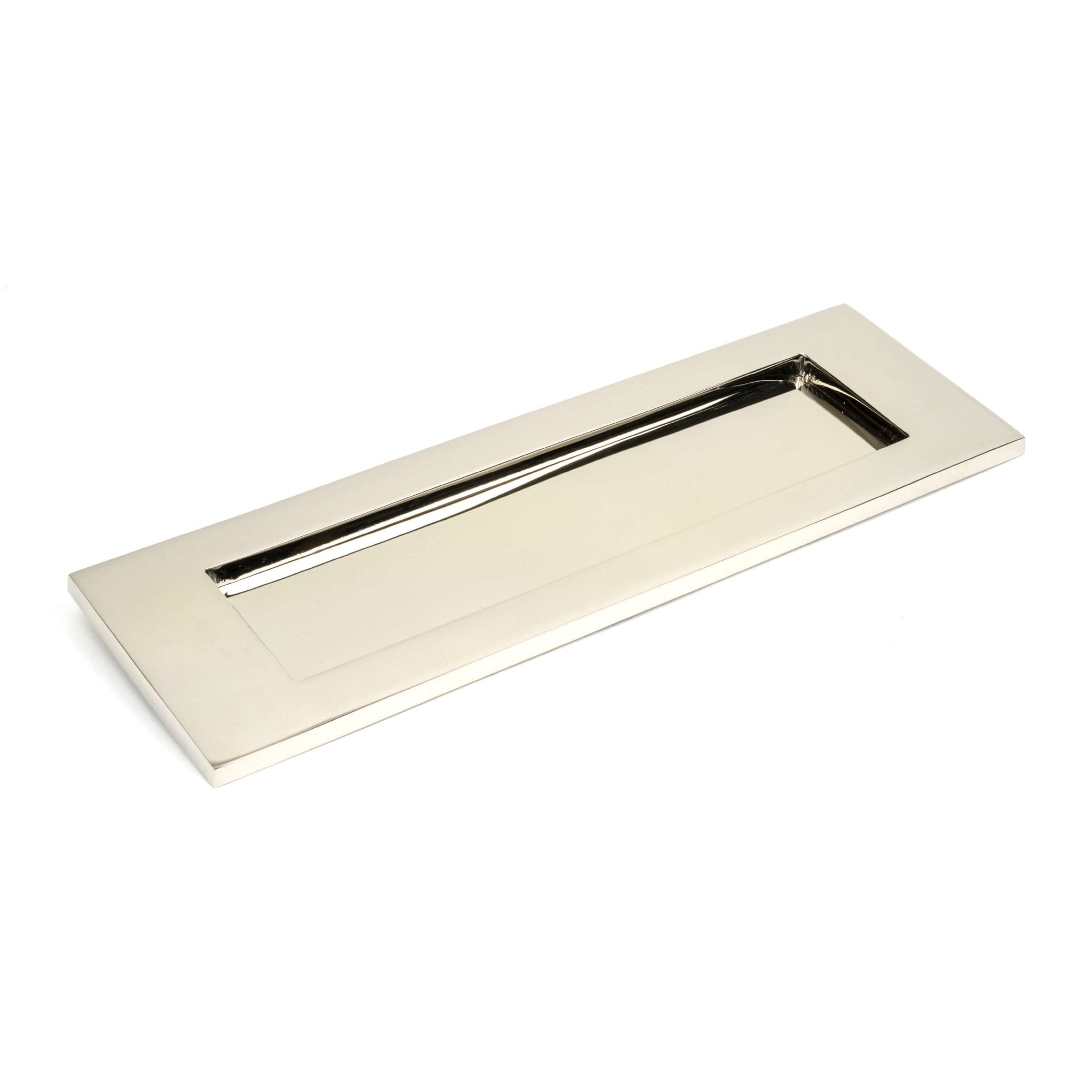 Period Polished Nickel Letter Plate and Cover