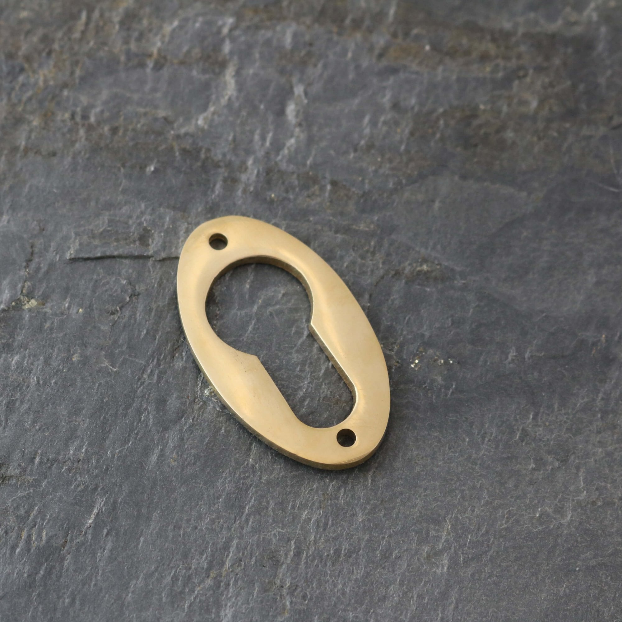 Polished Brass Period Oval Escutcheons