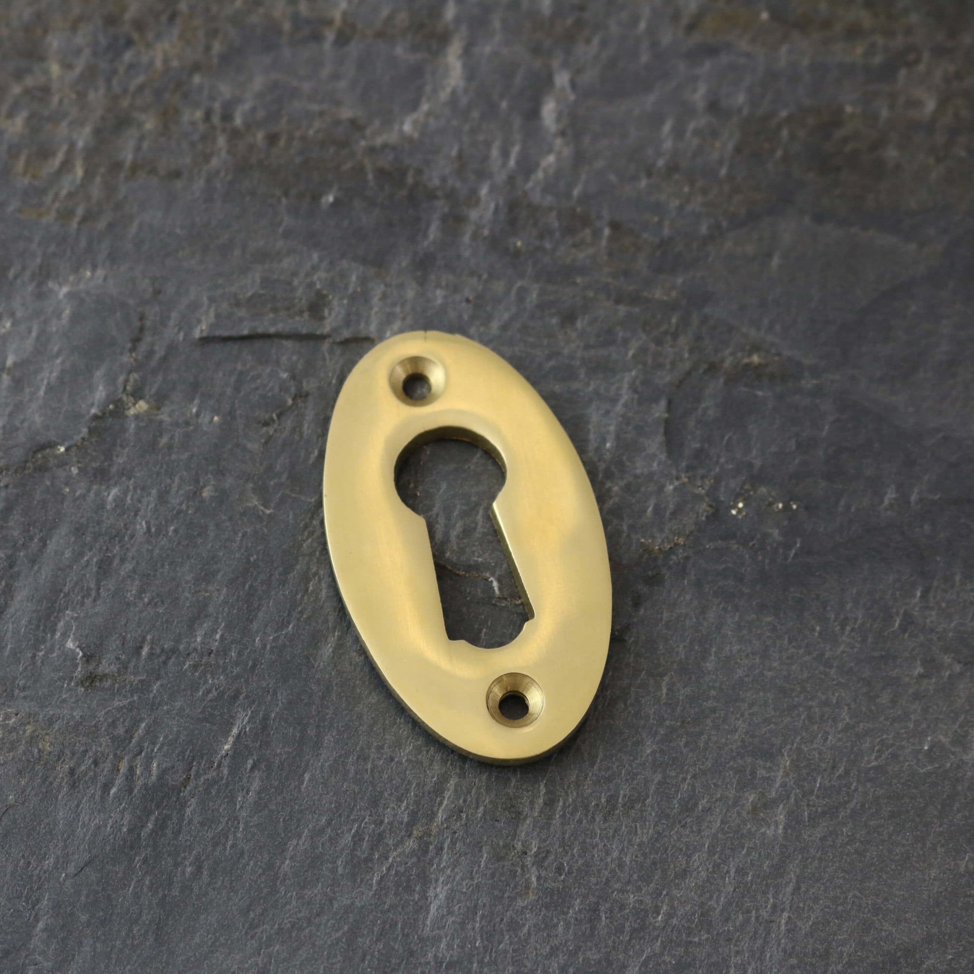 Polished Brass Period Oval Escutcheons