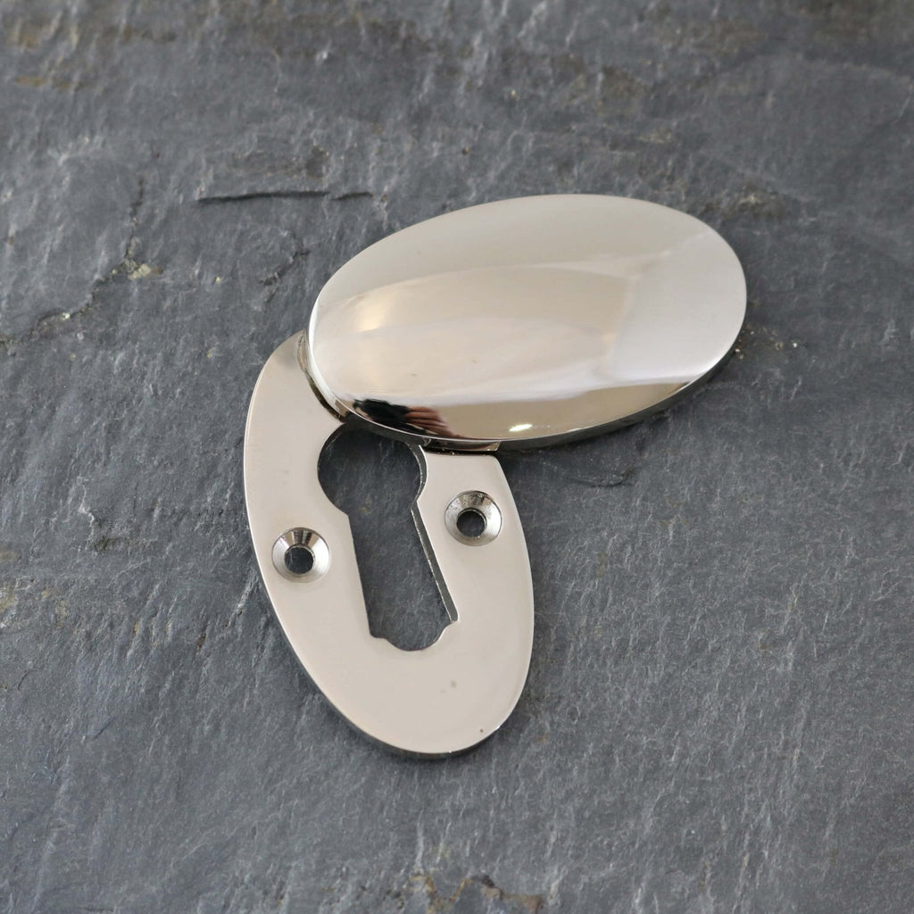 Polished Nickel Period Oval Escutcheons