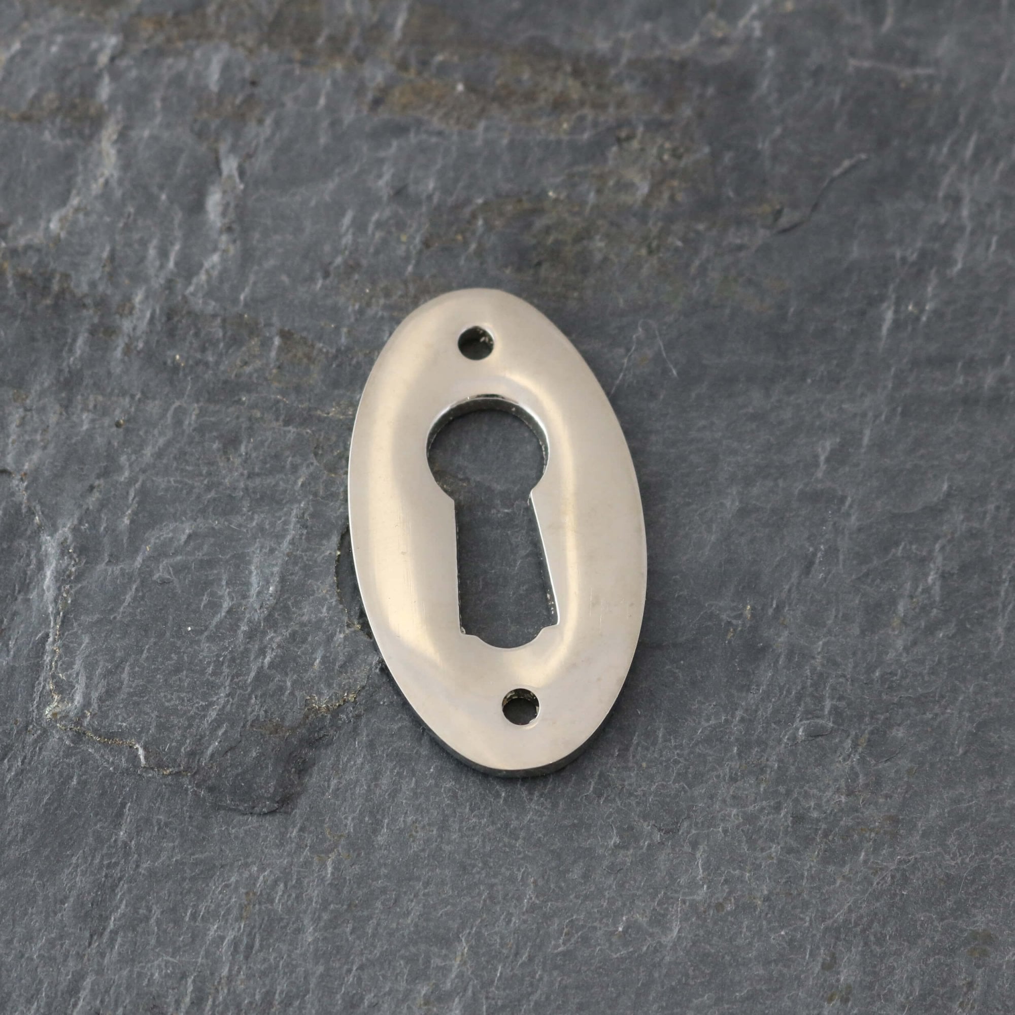 Polished Nickel Period Oval Escutcheons