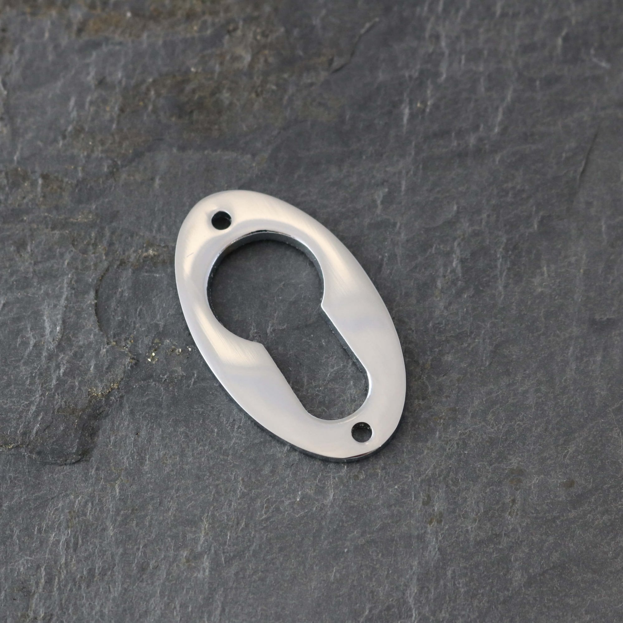 Polished Chrome Period Oval Escutcheons