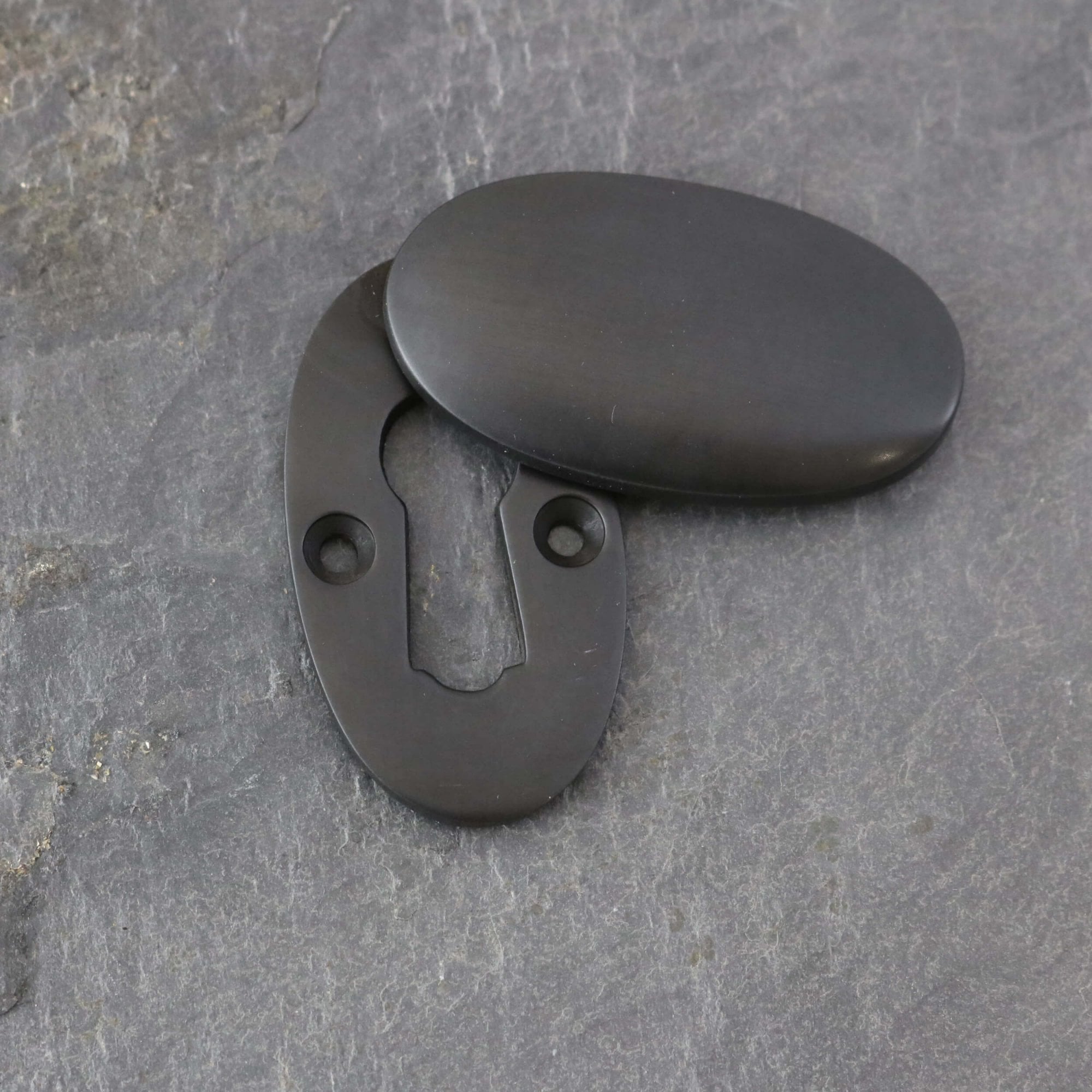 Aged Bronze Period Oval Escutcheons