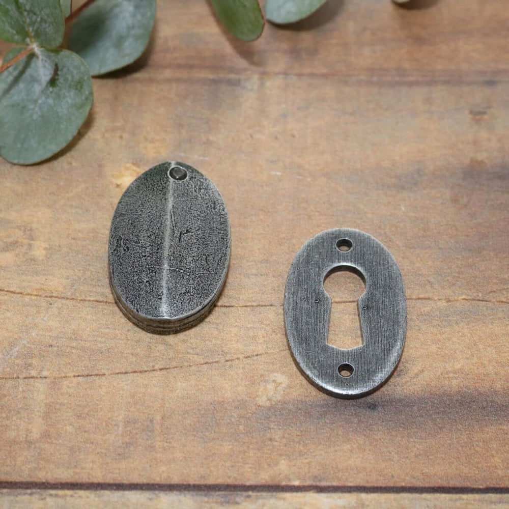 Pewter Oval Escutcheons