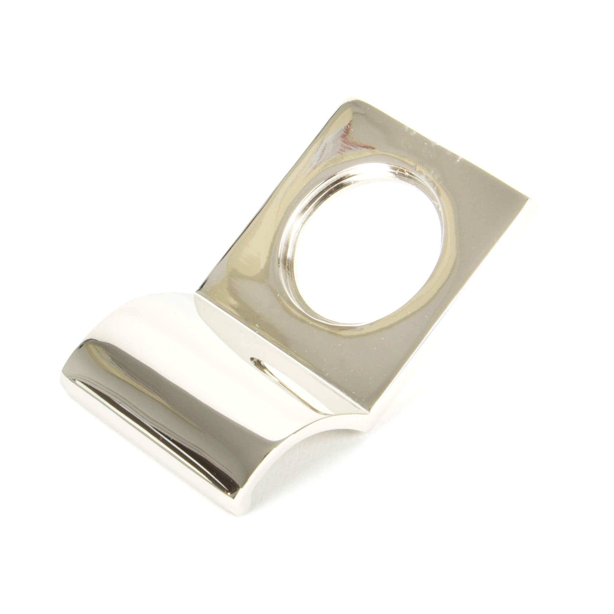 Period Polished Nickel Rim Cylinder Pull